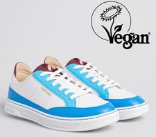 RRP £65 BNIB Superdry Vegan Basket Lux Low Trainers white aqua blue mens, UK 11