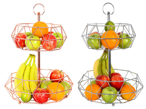 Tier fruit basket stand - 2-tier,