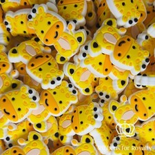 3 Pcs Animal Giraffe Zoo Cute Focal Silicone Beads Food Grade Dummy Clip *UK*