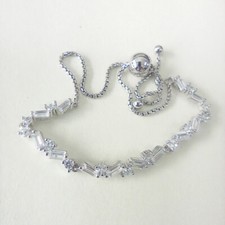 pandora silver bracelet glacial sliding beauty cz