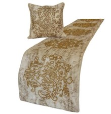 Designer King Bed Runner Ivory