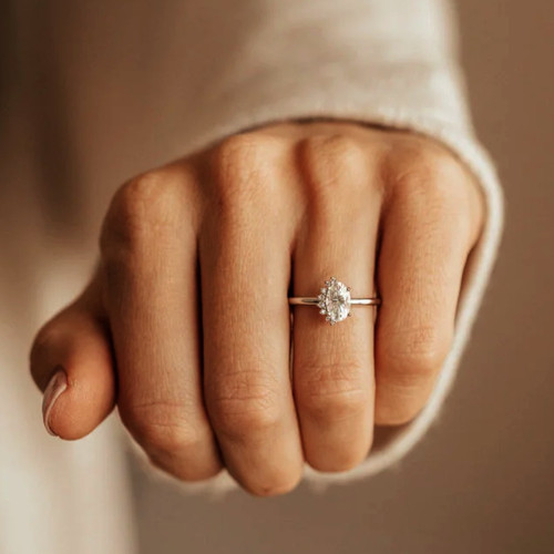 Diamond ring engagement - diamond, gold