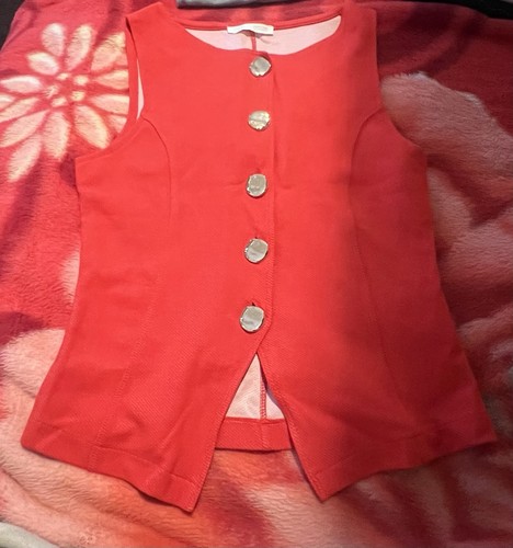 Zara red waistcoat - zara,