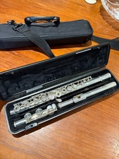Yamaha YFL 372 Flute 925 Sterling Silver Head Open hole
