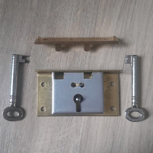 Small steel brass coffer chest - small,