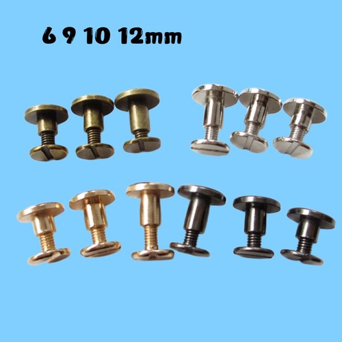 Flat round screw - screw, leather