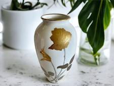 Porcelain 9” Flower Vase by