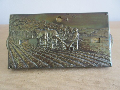 Vintage brass perpetual desk - perpetual,