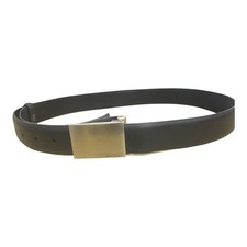Emporio Armani Belt and Buckle Set Men's Black Leather Casual Dressy  43"