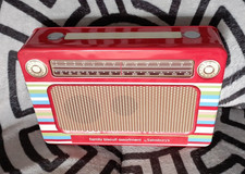 Sainsburys Vintage Retro Radio Tin- Empty Biscuit Tin - 11 x 8 x 3 inches