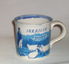 HOLKHAM Vintage Coke of Norfolk Mug in White with Blue Graphics
