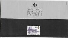ROYAL MAIL HIGH VALUE DEFINITIVE STAMPS PACK (No.33)  1995 CARRICKFERGUS CASTLE 