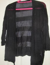 LADIES PEACOCKS BLACK SHEER