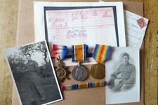 WW1  1914-15 Trio Pte. F. J. HIGGS  36  King`s Royal Rifle Corps