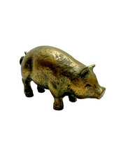 Vintage Solid Brass Pig