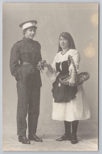Two women fancy dress - dress, cross