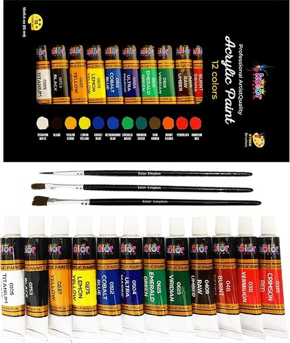 Acrylic paint set tube - paint, 3