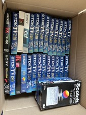 30 used blank VHS tapes.  Reusable but with recorded TV content from the 00’s