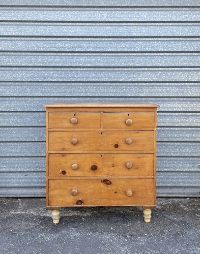 Antique victorian pine chest - antique,