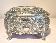 Silver Plated Jewellery Box 