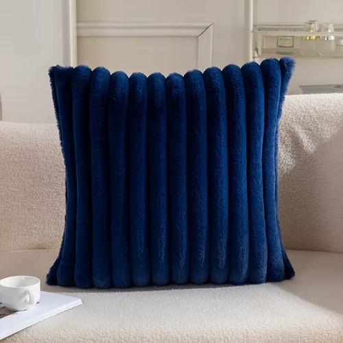 Ribbed plush cushion covers - ribbed,