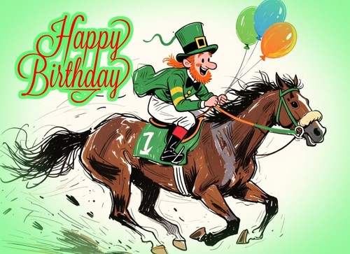 Happy birthday leprechaun - happy,