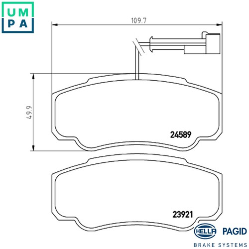 Brake pad set disc - brake,
