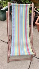 Vintage Childs  Small Traditional Wooden Adjustable Unusual Deck Chair