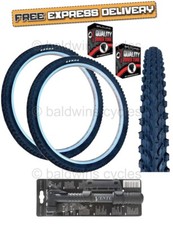 Kenda 26 x 1.95 Black Mountain Bike TYRE s TUBE s K-898 + FREE MINI PUMP