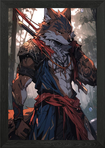 Fox warrior the - in, framed