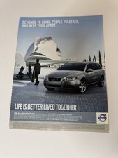 Original 2008 Volvo V70 Estate Magazine Advert Poster Frame Ready Man Cave Retro