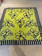 Aeresta Beach Blanket Towel large 100% Cotton 163 x 150 cm blue/yellow Picnic