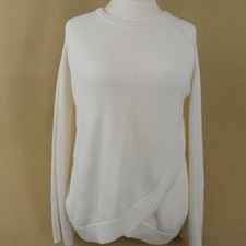 Seraphine Maternity Jumper Sweater Size Medium Ivory Cotton Wide Cuffs Very Good