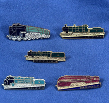 5 x Vintage Railway Locomotive Enamel Badges Britannia Nelson Truro Dorchester A