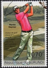 MARTIN KAYMER German Golfer / Golf / Sport Stamp (2012 Burundi)