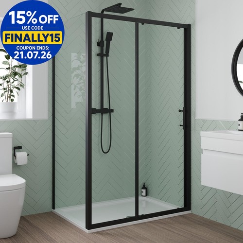 Sliding shower door enclosure - shower,
