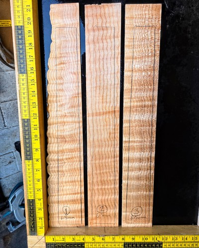 Flame maple guitar fingerboard - flame,