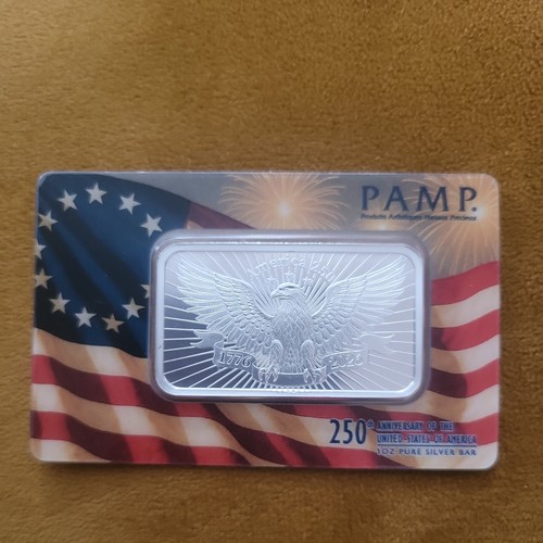Pamp 1oz silver bar 250th - bar,