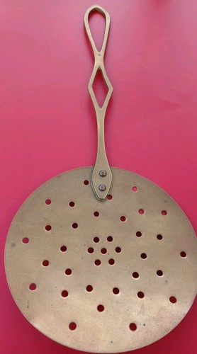 Vintage pierced brass hearth - vintage,