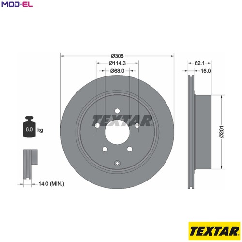 Brake disc 92149303 for - 2x,