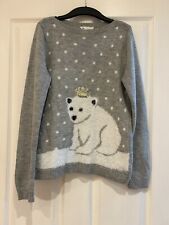 Women’s Polar Bear Christmas Jumper Size Small 