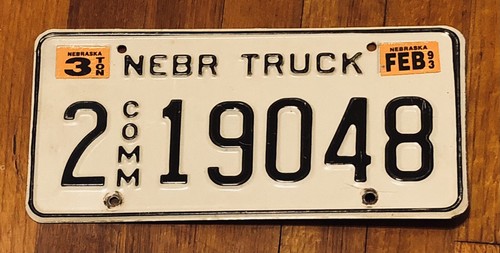 Vintage 1993 nebraska license - nebraska,