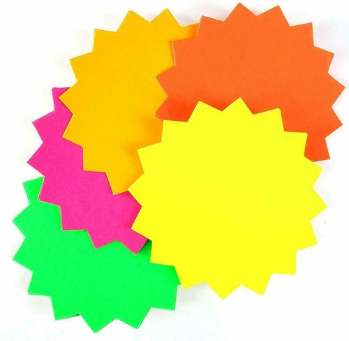 200 fluorescent flash stars - 200,