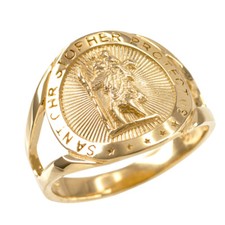 Gold Saint Christopher Round