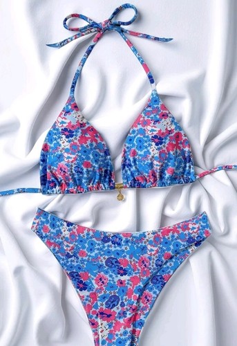 New blue pink - , floral