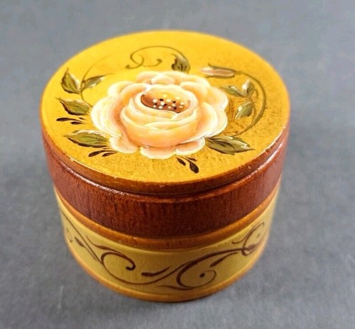 Signed round wood keepsake - signed,