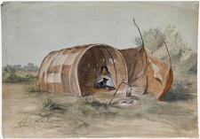 Early 20th Century Watercolour - Gypsy Encampment