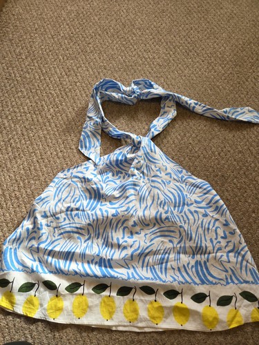 Blue and white halter neck - , top