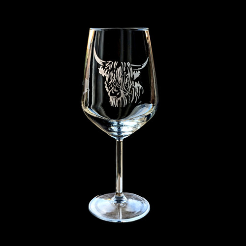 Highland cow wine glass - highland,