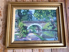 JAMES BRINDLE c1950s, ON THE LANCASTER CANAL ORIGINAL OIL BOARD, LOWRY, PRESTON